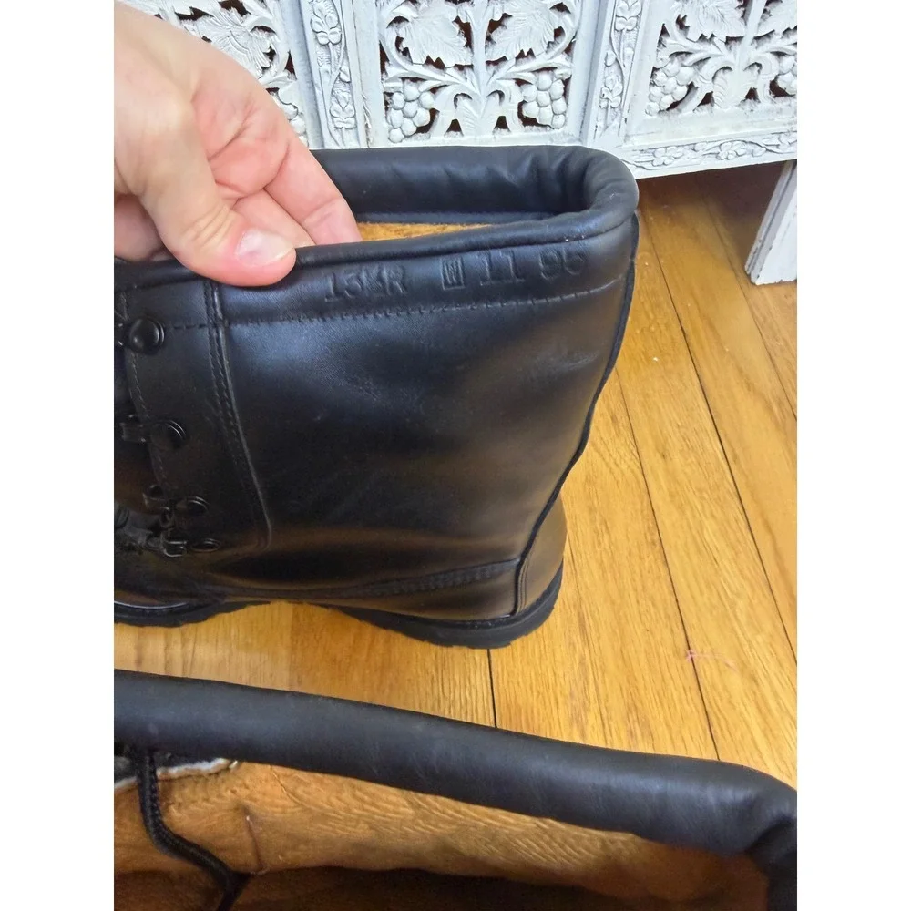 NEW Vibram Black Combat Boots Military Sz Mens 13.5 11 95 Lace Up‎ Insulated